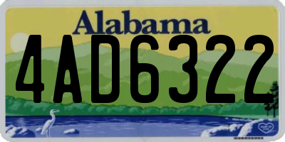 AL license plate 4AD6322