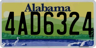 AL license plate 4AD6324