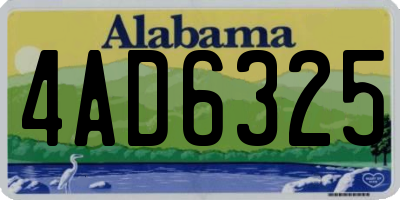 AL license plate 4AD6325