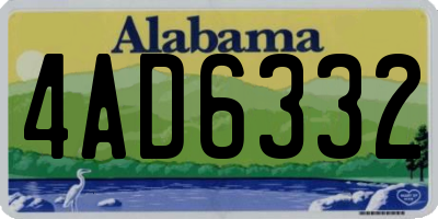 AL license plate 4AD6332