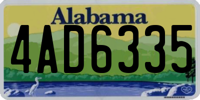 AL license plate 4AD6335