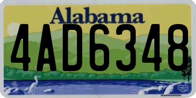 AL license plate 4AD6348