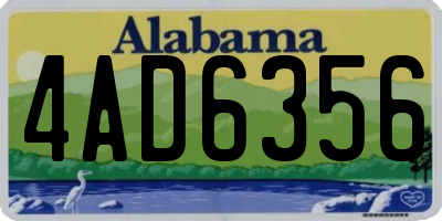 AL license plate 4AD6356