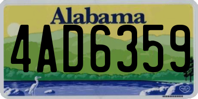 AL license plate 4AD6359