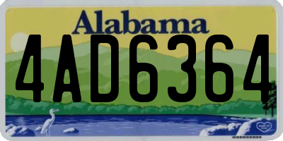 AL license plate 4AD6364