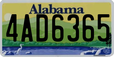 AL license plate 4AD6365