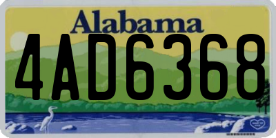 AL license plate 4AD6368
