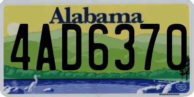 AL license plate 4AD6370