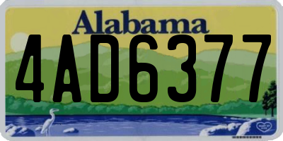 AL license plate 4AD6377