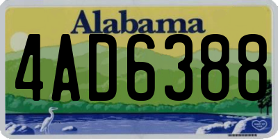 AL license plate 4AD6388