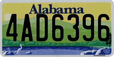 AL license plate 4AD6396