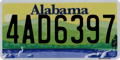 AL license plate 4AD6397