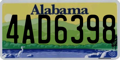 AL license plate 4AD6398