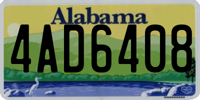 AL license plate 4AD6408