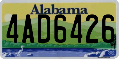 AL license plate 4AD6426