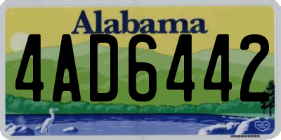 AL license plate 4AD6442