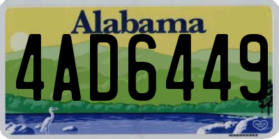 AL license plate 4AD6449