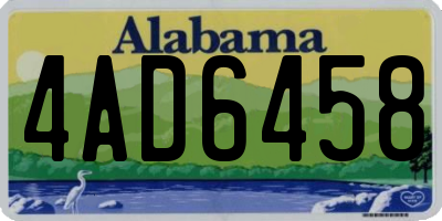 AL license plate 4AD6458