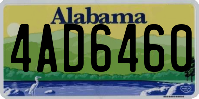 AL license plate 4AD6460
