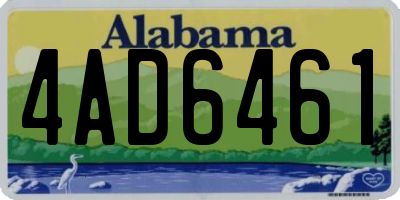 AL license plate 4AD6461