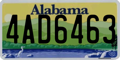 AL license plate 4AD6463