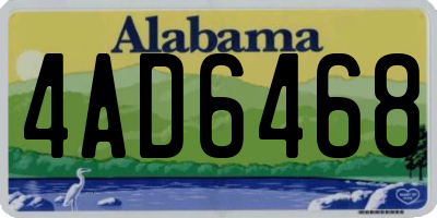 AL license plate 4AD6468