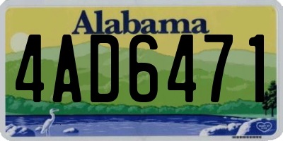 AL license plate 4AD6471