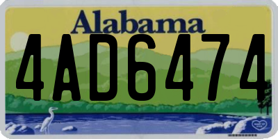 AL license plate 4AD6474