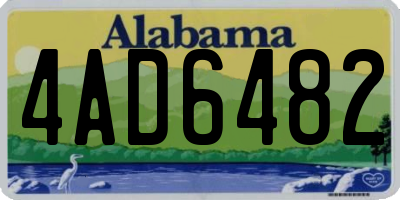 AL license plate 4AD6482