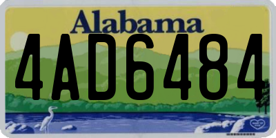 AL license plate 4AD6484