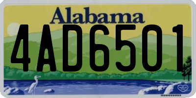 AL license plate 4AD6501