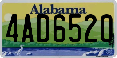 AL license plate 4AD6520