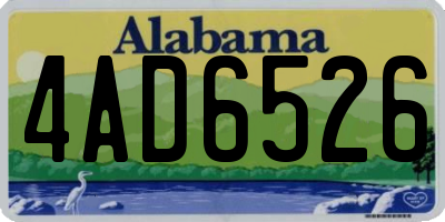 AL license plate 4AD6526