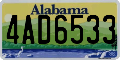 AL license plate 4AD6533