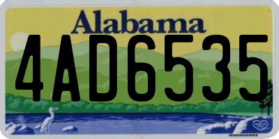 AL license plate 4AD6535
