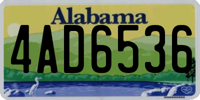 AL license plate 4AD6536