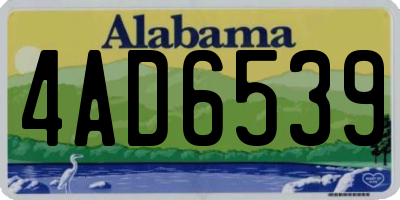AL license plate 4AD6539