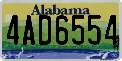 AL license plate 4AD6554