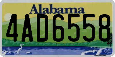 AL license plate 4AD6558