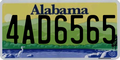 AL license plate 4AD6565