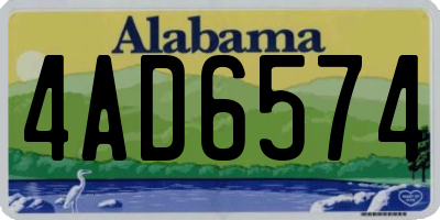 AL license plate 4AD6574