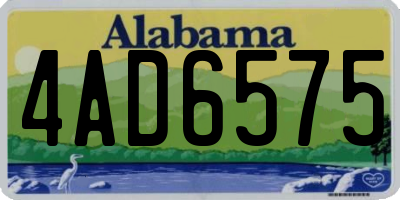 AL license plate 4AD6575