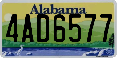 AL license plate 4AD6577