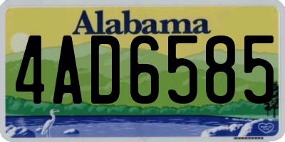 AL license plate 4AD6585