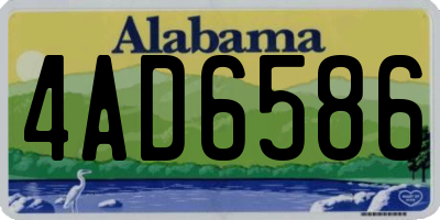 AL license plate 4AD6586