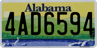 AL license plate 4AD6594
