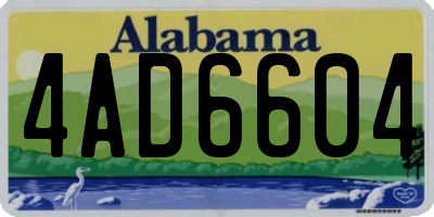 AL license plate 4AD6604
