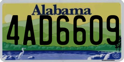 AL license plate 4AD6609