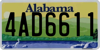AL license plate 4AD6611