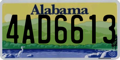 AL license plate 4AD6613